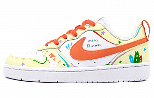 Nike Court Borough Series Skateboard Shoes Women's Low top White/Orange/Yellow 1 3097145
