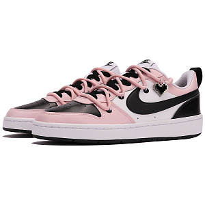 Nike Court Borough Series Skateboard Shoes Women's Low top Black/Pink 2 3097266