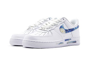 Nike Air Force 1 Van Gogh, Starry Sky, Artistic Oil Painting Low Top Skateboard Shoes Men's White Blue 2 3102475