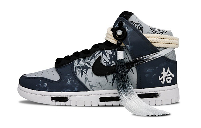 Nike High-Top Skateboard Shoes Unisex Black Gray Color