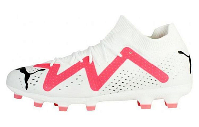 PUMA Future Match IC/IN Slip-Resistant Soccer Shoes Men's White Pink