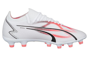 PUMA Ultra Match AG Short Rubber Studs HG Short Rubber Studs Soccer Shoes Men's White Pink 1 3103314