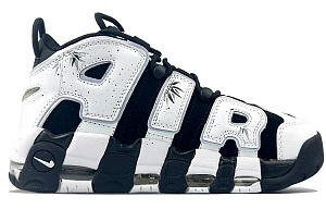 Nike Air More Uptempo Mid-Top Vintage Basketball Shoes Unisex Black White 1 3103434