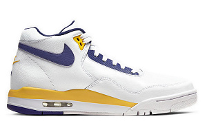 Nike Flight Legacy Low-Top Vintage Basketball Shoes Men's White Black Yellow 1 3103535