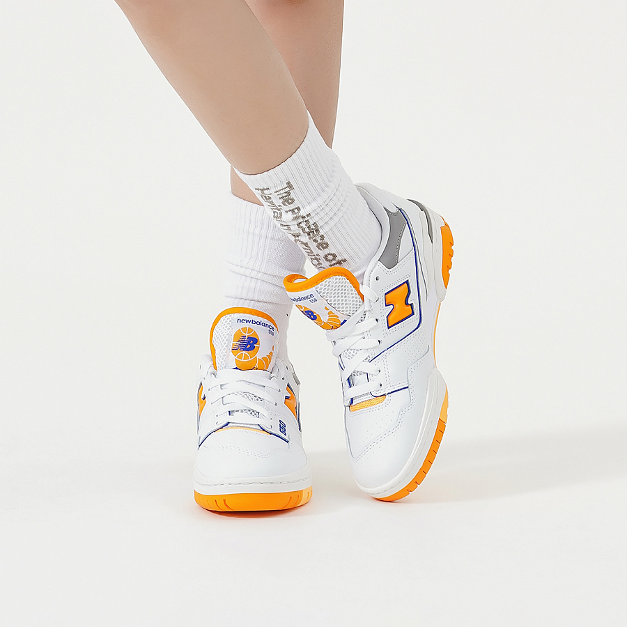 New Balance 550 White Vibrant Orange купить в интернет-магазине Yoocart с быстрой доставкой по России.