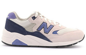 New Balance NB 580 Low Top Casual Running Shoes Unisex Beige Navy Blue 1 3106422