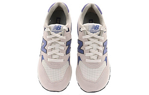 New Balance NB 580 Low Top Casual Running Shoes Unisex Beige Navy Blue 3 3106424