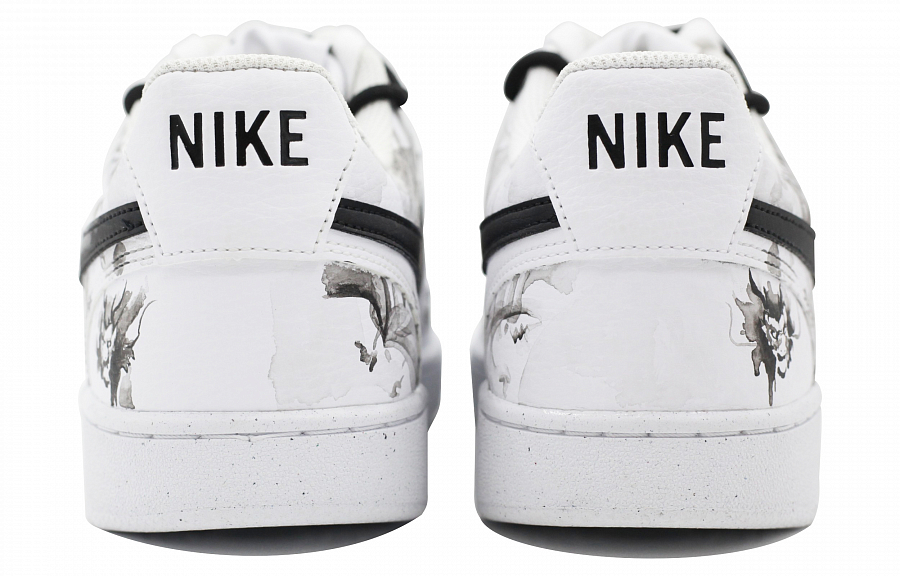 Nike Court Vision Low Anti-Slip Wear-Resistant Low-Top Skateboard Shoes Men's Black White