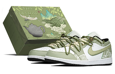 Jordan Air Jordan 1 Vintage Basketball Shoes Men Low Top White Green