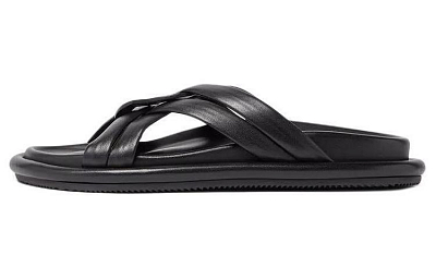 Moncler Bell Crossover-strap Leather Slides