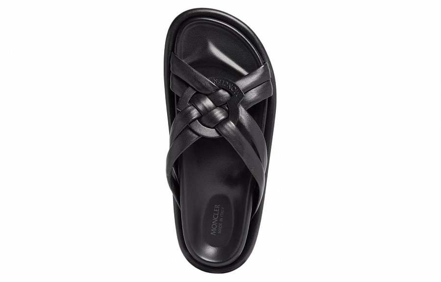 Moncler Bell Crossover-strap Leather Slides купить в интернет-магазине Yoocart с быстрой доставкой по России.