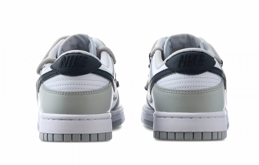Nike Dunk Smiley Face Mischief Anti-Slip And Wear-Resistant Lightweight Low-Top Skateboard Shoes Men's Gray White Black