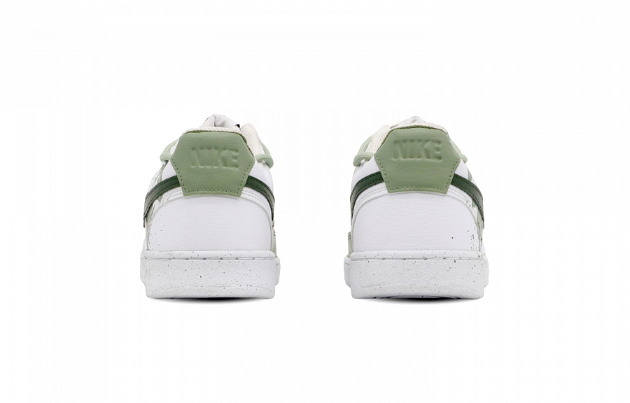 Nike Court Vision Anti-Slip Wear-Resistant Low-Top Skateboard Shoes Unisex White Green