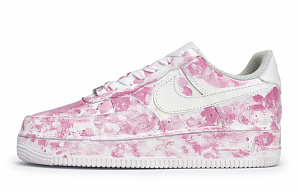 Nike Air Force 1 Anti-Slip Wear-Resistant Low-Top Skateboard Shoes Unisex White Sneak Heart Pink 1 3118577