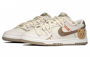 Nike Dunk Anti-Slip And Wear-Resistant Lightweight Height Increasing Low-Top Skateboard Shoes Unisex Khaki Brown 2 3119149