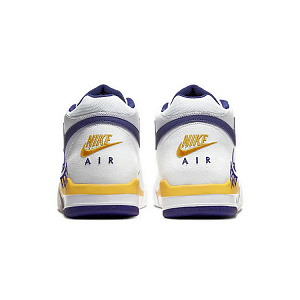 Nike Flight Legacy Cushioning Anti-Slip And Wear-Resistant Mid-Top Vintage Basketball Shoes Men's White Blue Yellow 3 3119221