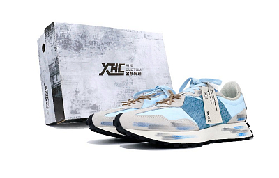 New Balance NB 327 Cushioned Anti-Slip And Wear-Resistant Lightweight Low-Top Running Shoes Unisex Light Gray Blue
