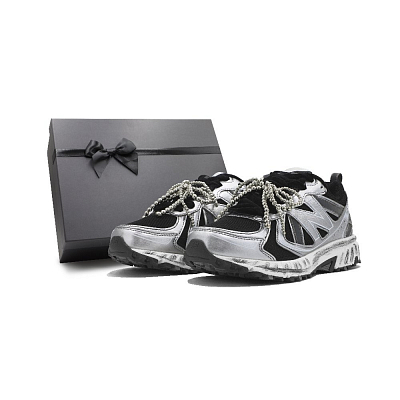 New Balance NB 410 Cushioning Anti-Slip And Wear-Resistant Low-Top Running Shoes Unisex Silver Black