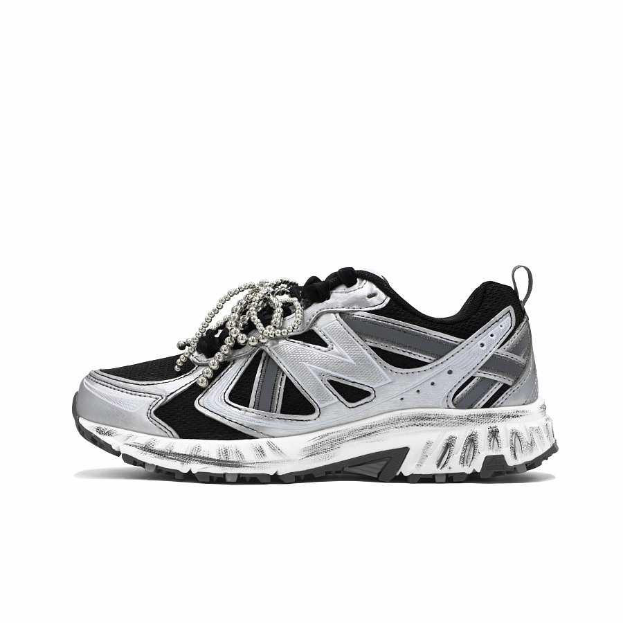 New Balance NB 410 Cushioning Anti-Slip And Wear-Resistant Low-Top Running Shoes Unisex Silver Black