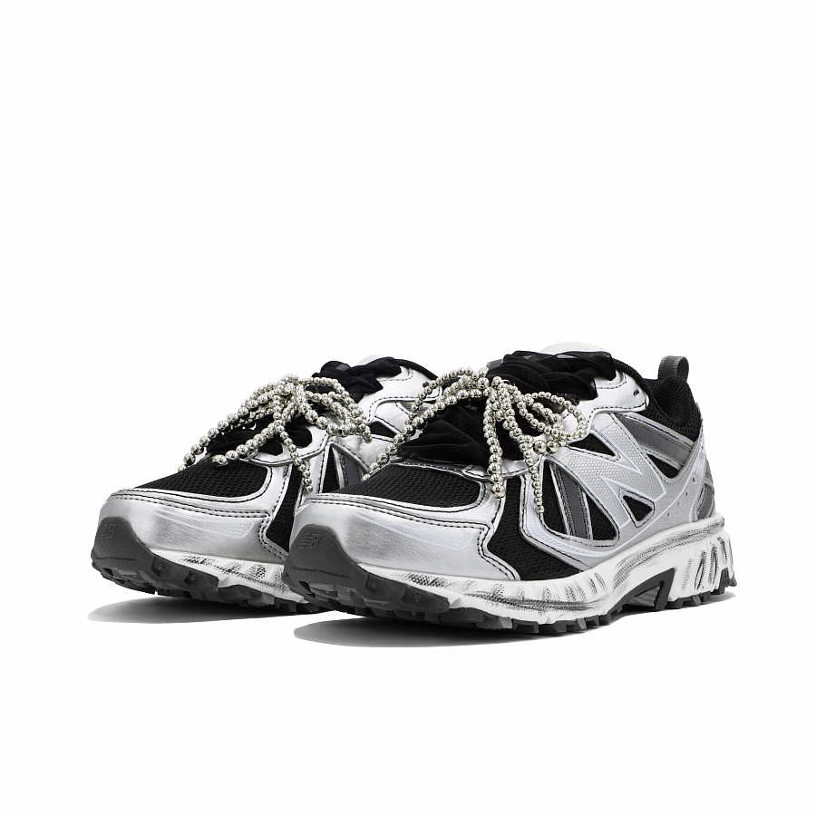New Balance NB 410 Cushioning Anti-Slip And Wear-Resistant Low-Top Running Shoes Unisex Silver Black