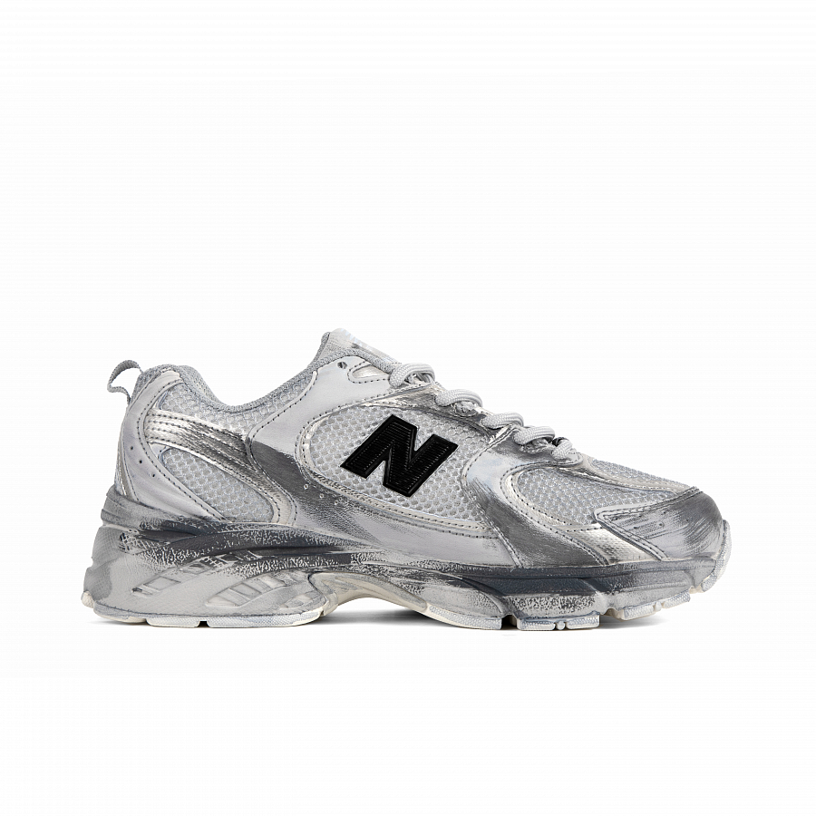 New Balance NB 530 Cushioning, Slip Resistant, And Breathable Low Top Running Shoes Unisex Silver Gray