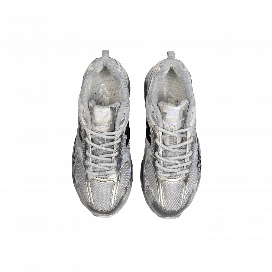 New Balance NB 530 Cushioning, Slip Resistant, And Breathable Low Top Running Shoes Unisex Silver Gray