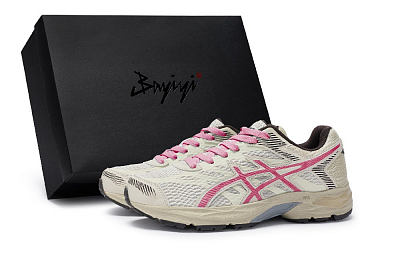 Asics Gel-Flux 4 Cushioning Breathable Low-Top Running Shoes Women's Beige Rose Red
