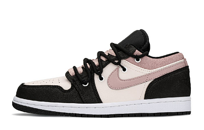 Jordan Air Jordan 1 Low-Top Vintage Basketball Shoes GS Black Pink