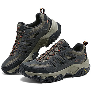 Skechers OUTDOOR Breathable Low Top Hiking Shoes Men's Gray 2 3126581