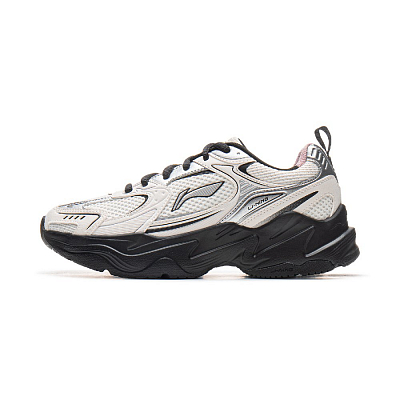 LiNing Meteor 2K Cushioning, Slip Resistant, And Abrasion Resistant Low Top Casual Running Shoes Women's Black White
