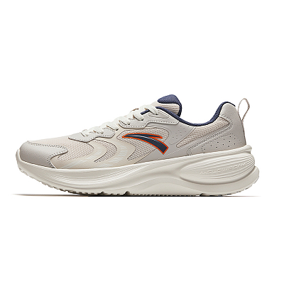 Anta Slip Resistant Abrasion Resistant Shock Absorbers Low Top Casual Running Shoes Men's Gray