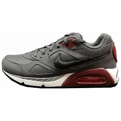 Nike Air Max Ivo Anti Slip Wear Resistant Low Top Casual Running Shoes Men's Gray Red