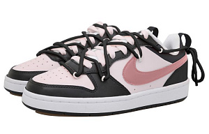 Nike Court Borough Low 2 Low top Skateboard Shoes GS Black Pink 3 3130086