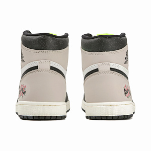 Jordan Air Jordan 1 Slip-Resistant High-Top Vintage Basketball Shoes Unisex Black Pink 3 3130370
