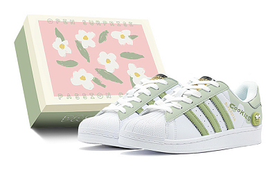Adidas Originals SUPERSTAR Low-Top Skateboard Shoes Unisex Green White