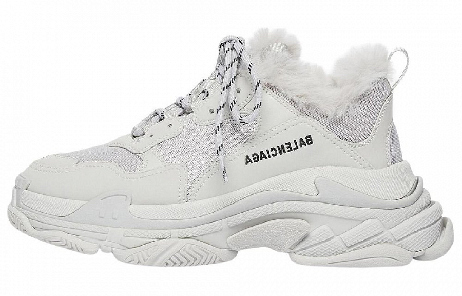 Balenciaga Triple S 'Faux Fur   Grey' купить в интернет-магазине Yoocart с быстрой доставкой по России.