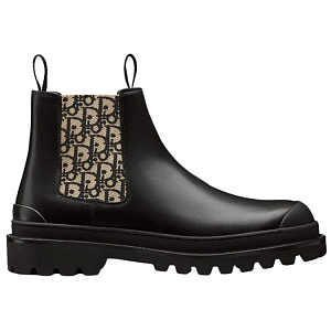 DIOR Explorer Chelsea Boot Black Beige Black DIOR Oblique Motif 1 3139349