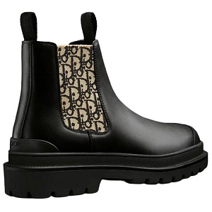 DIOR Explorer Chelsea Boot Black Beige Black DIOR Oblique Motif 3 3139351