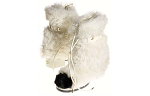 CHANEL Mid Calf Boots Women's White 2 3139364
