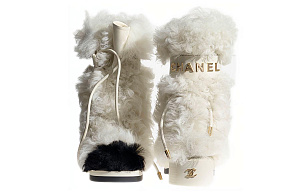 CHANEL Mid Calf Boots Women's White 3 3139365