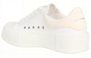 Alexander McQueen Deck Skate Plimsoll Shoes 'White' Women's 3 3143109