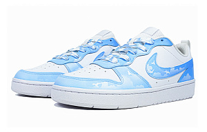 Nike Court Borough Low 2 Jiu Zhi Abrasion Resistant Low top Skateboard Shoes GS Blue 2 3143116