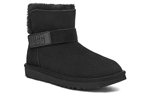 UGG Mini Bailey Graphic Logo Strap Boots 'Black' Women's 1 3143142