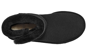 UGG Mini Bailey Graphic Logo Strap Boots 'Black' Women's 3 3143144