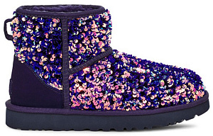 UGG CLASSIC MINI Warm Wear-Resistant Slip-Resistant Short Mid-Calf Snow Boots Women's Black Blue Purple 1 3143220