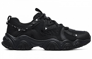 FILA Fluid 4 Cat Paw 4.0 Breathable Lightweight Rebound Low top Casual Shoes Men's Black 1 3143562