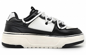 MLB Chunky Liner Wear Resistant Height Increasing Low Top Skateboard Shoes Unisex Black White 1 3146158