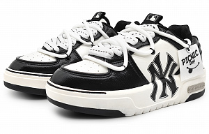 MLB Chunky Liner Wear Resistant Height Increasing Low Top Skateboard Shoes Unisex Black White 2 3146159