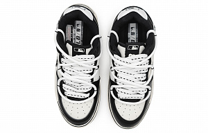 MLB Chunky Liner Wear Resistant Height Increasing Low Top Skateboard Shoes Unisex Black White 3 3146160