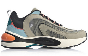 LiNing V8 Anti-Slip Wear-Resistant Low-Top Running Shoes Women's Camel Gray 1 3147514